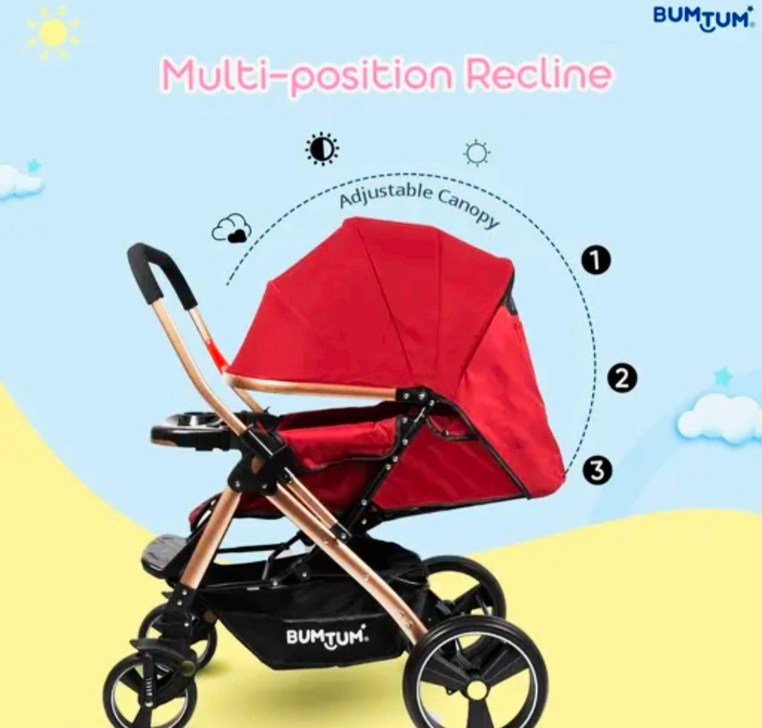 Luxury baby stroller pram for 6 to 36 months